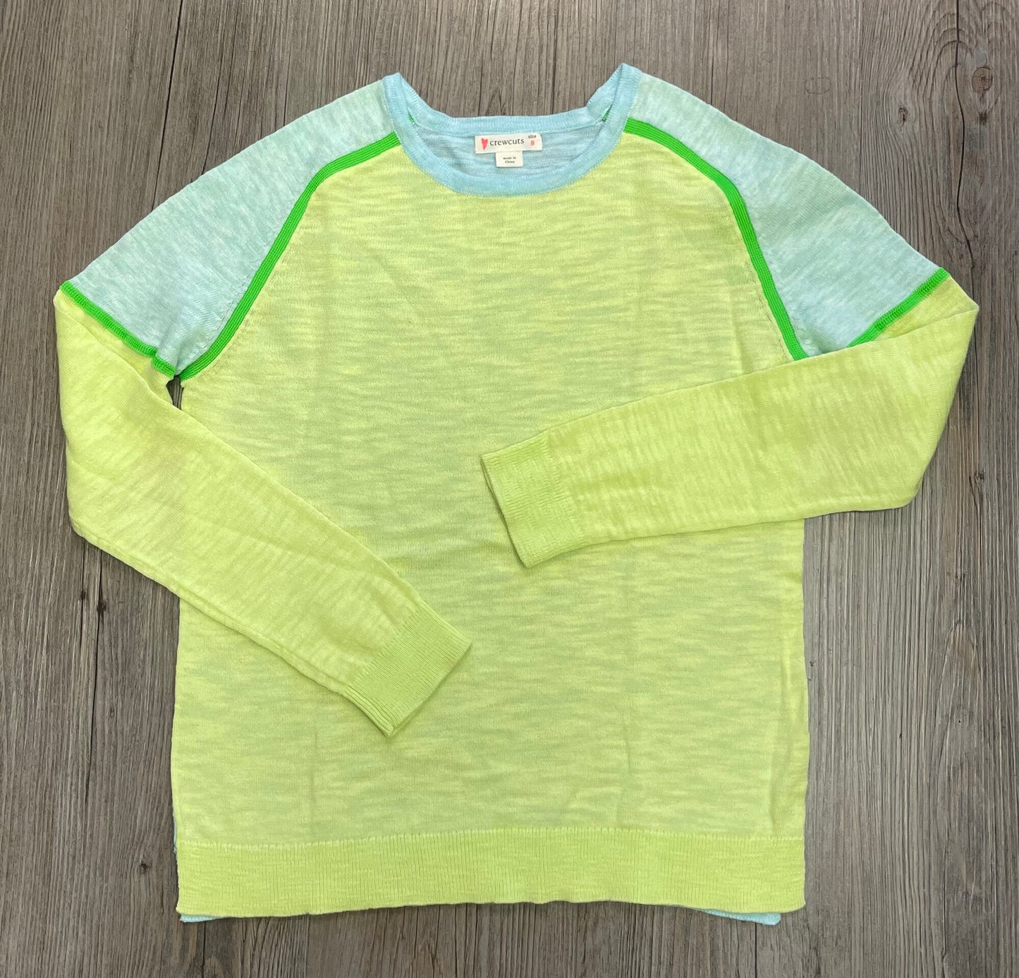 Lime  Crewcuts  Knit Sweater, 8Y