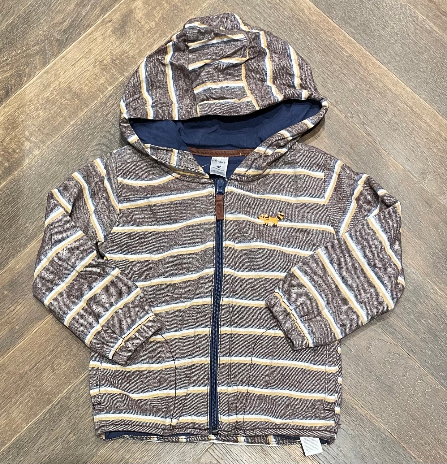 Multi  Carters Lined Zip Hoodie, 4Y