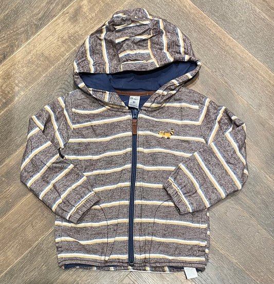 Multi  Carters Lined Zip Hoodie, 4Y