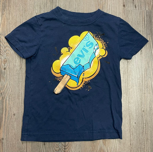 Navy  Levis Tee, 4Y