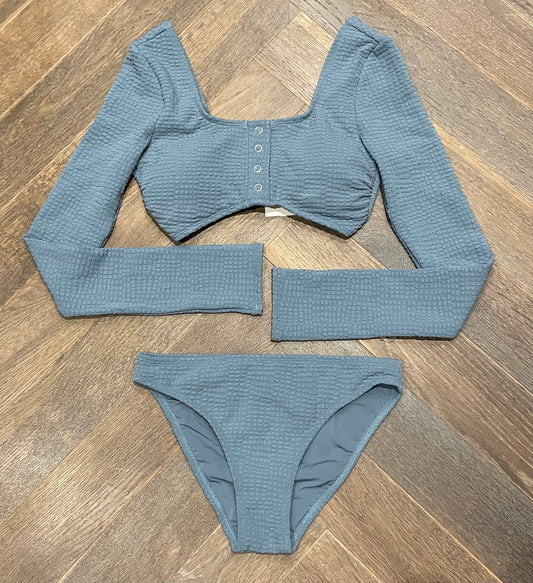 Grey  Rylee + Cru Bikini LS Set, 12Y