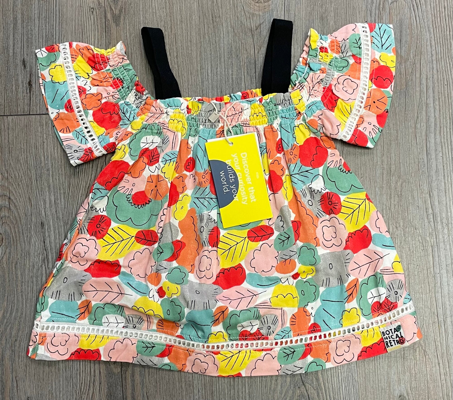 Floral  Boboli Top, 4Y