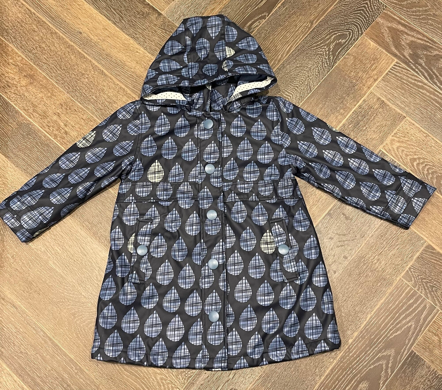Navy  Hatley Lined Rain Jacket, 4Y