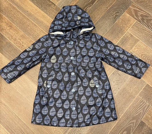 Navy  Hatley Lined Rain Jacket, 4Y