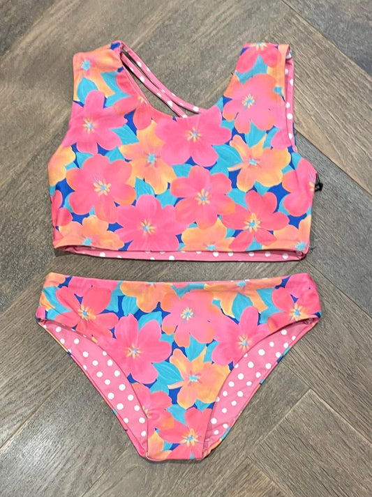 Floral  F4A Reversible Bikini Set, 6Y