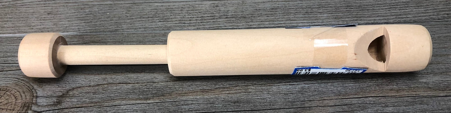 Natural  Wooden Whistle, 6.5 Inch
