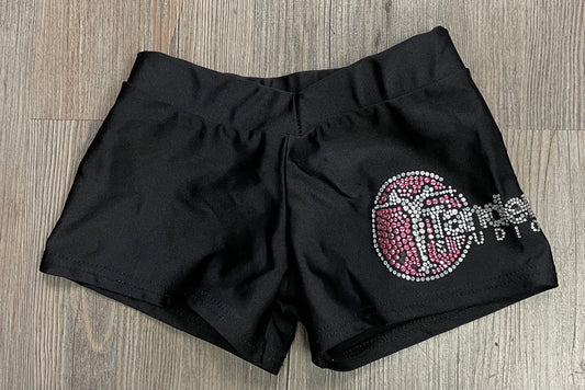 Black  Gymnastic Shorts, 4-6Y