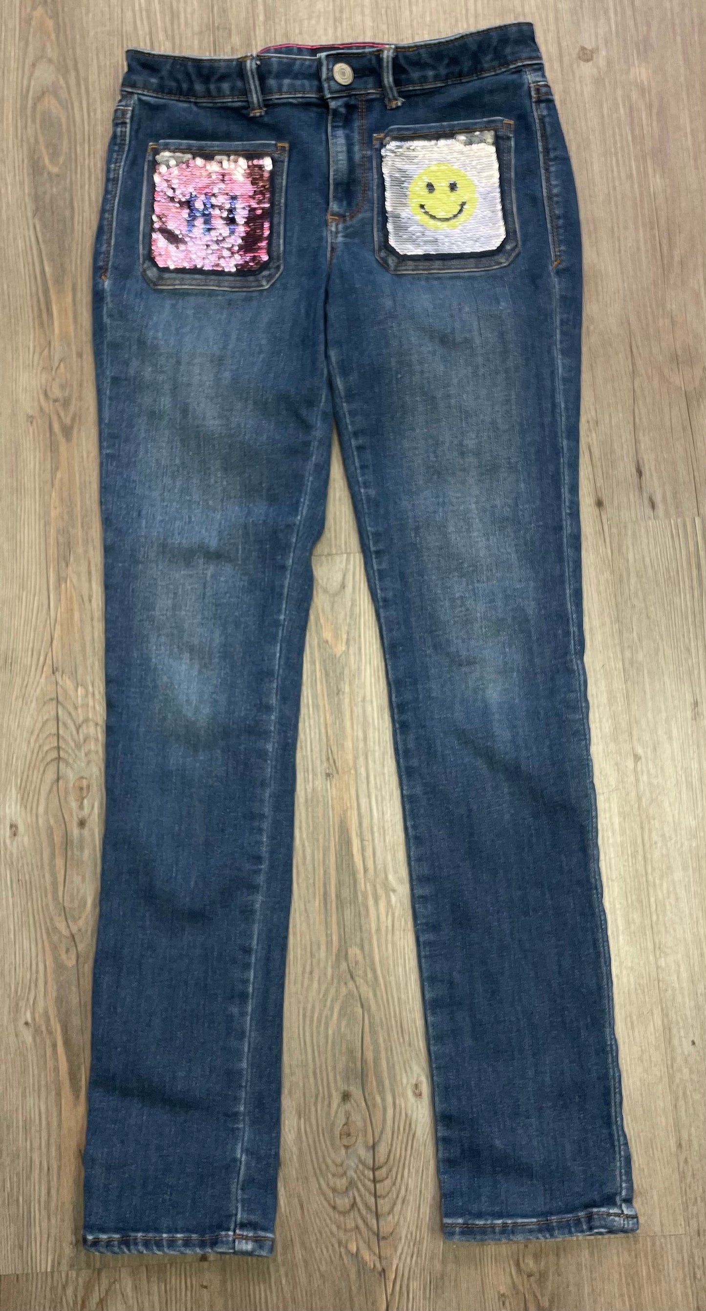 Blue  Gap Sequins Emoji  Jeans, 12Y