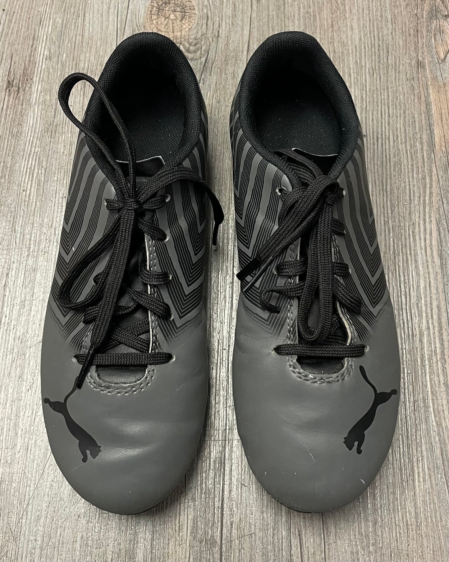 Grey  Puma Soccer Cleats, 2Y