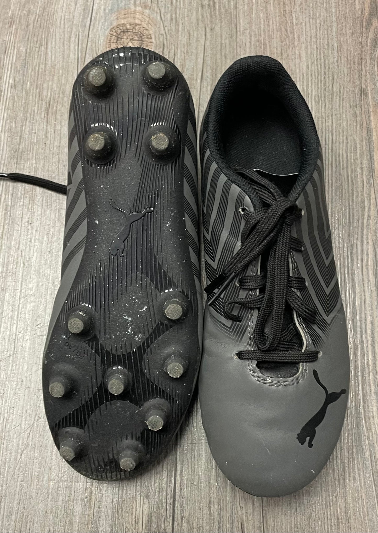 Grey  Puma Soccer Cleats, 2Y