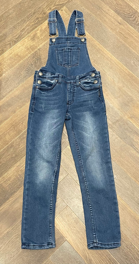 Blue  Silver Jeans Romper, 7Y