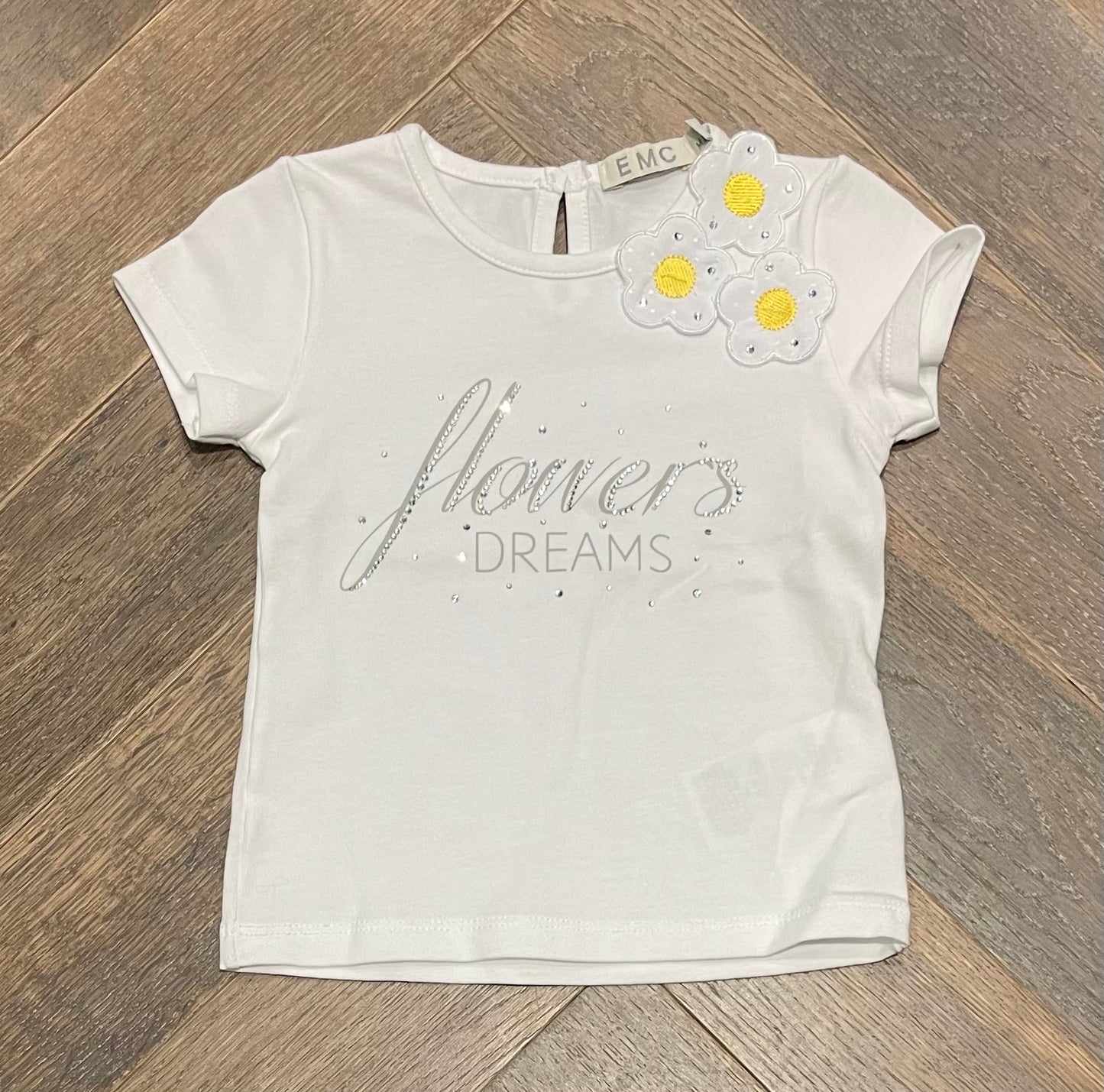 White  EMC Tee, 6-9M
