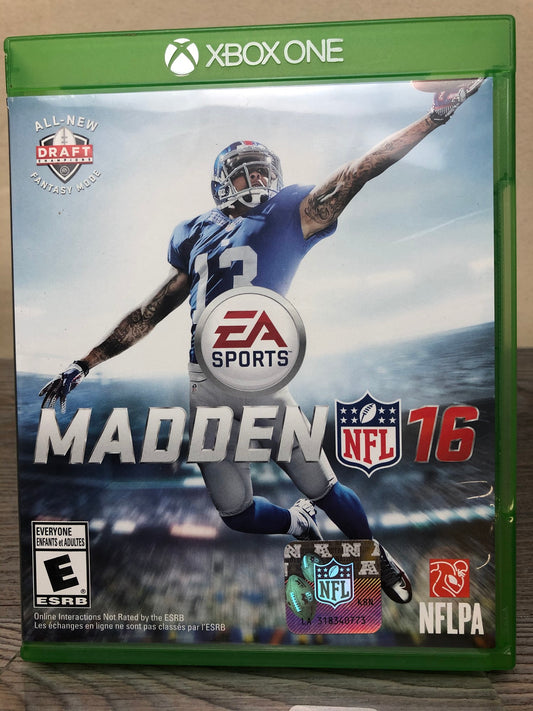 None  Madden NFL 16 Xbox One, USED