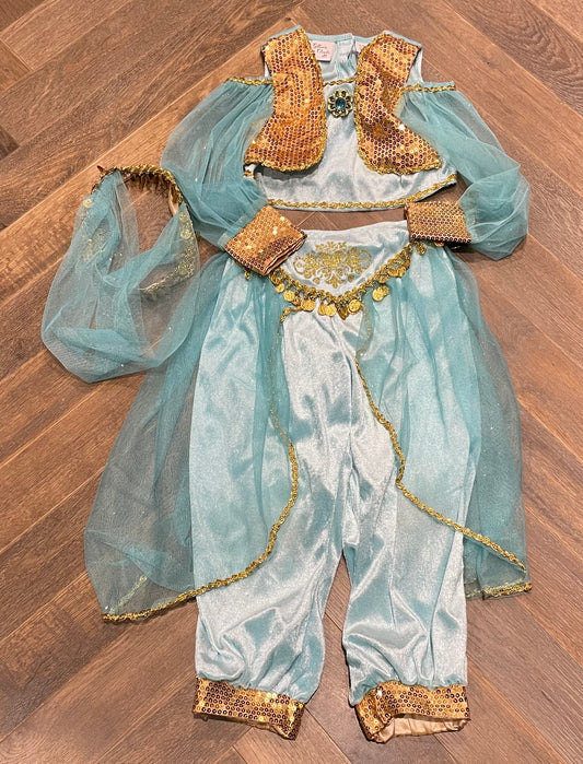 Gold/blu  Princess Jasmin, 5-6Y