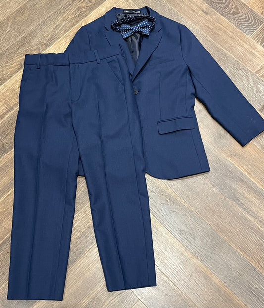 Navy  Zara Suit Set & Bow Tie, 8Y