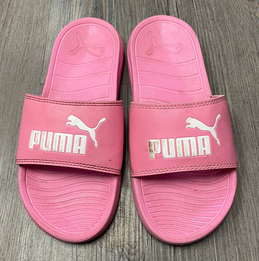 Pink  Puma Slides, 1Y