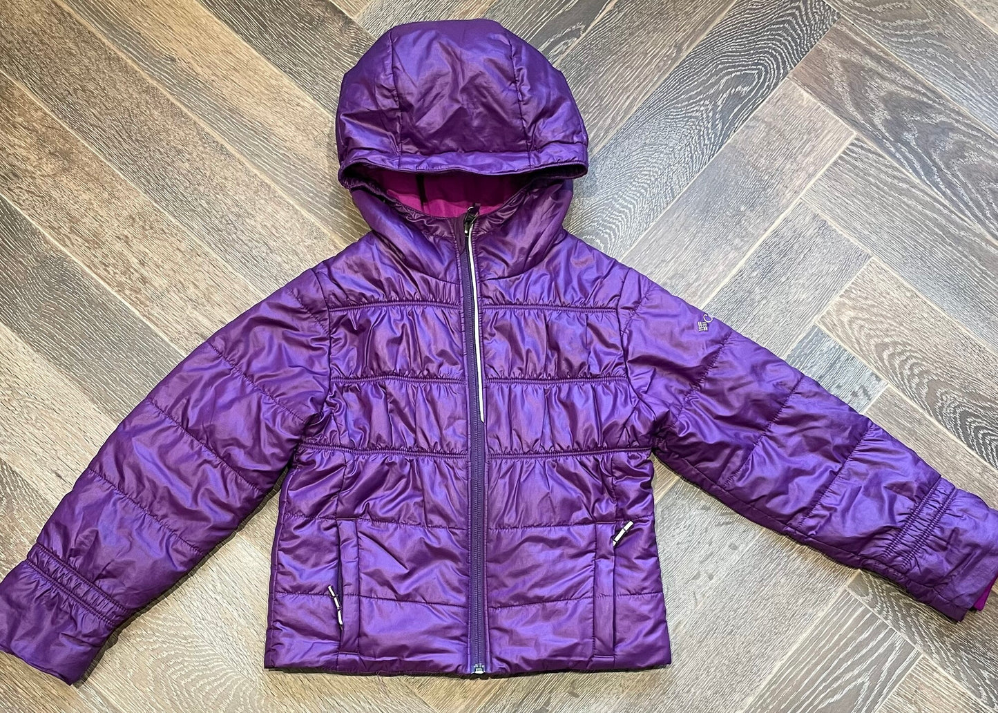 Purple  Columbia Omni Heat Jacket, 8Y