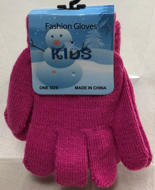 Pink  Fashion Gloves - Kids, 4-6Y