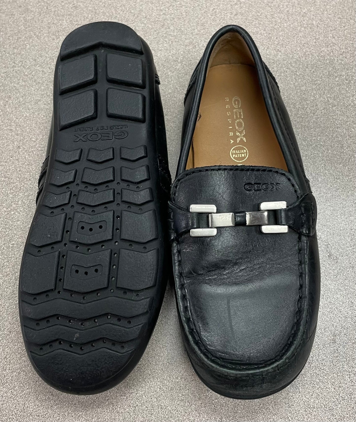 Black  Geox Loafers Shoes, 12Y