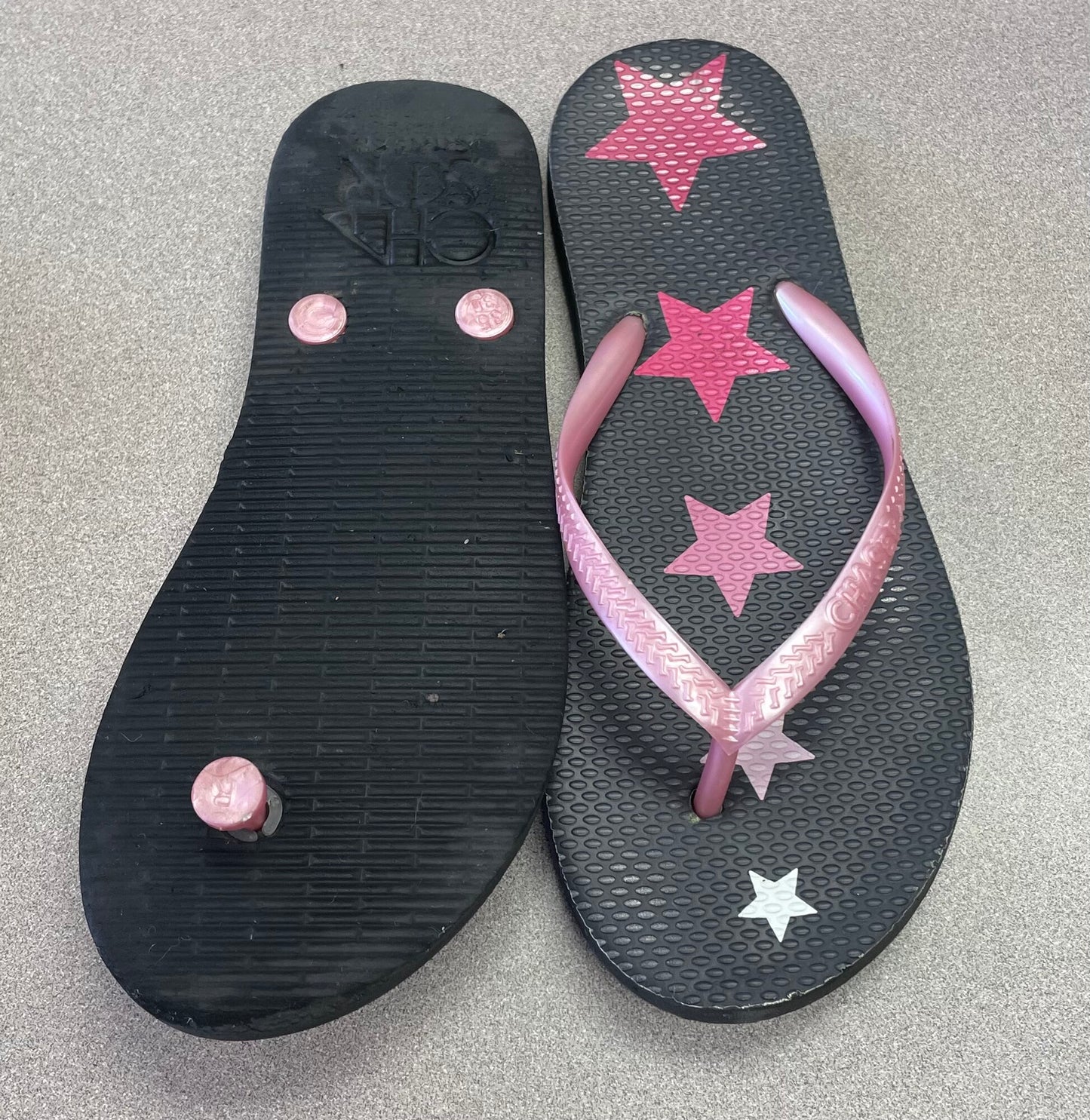 Black  Chaser Flip Flop, 3-4Y