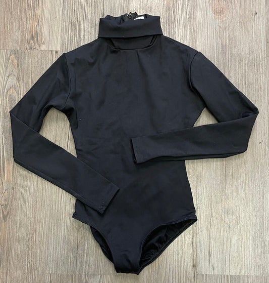 Black  Leotard Turtleneck LS, 10-12Y