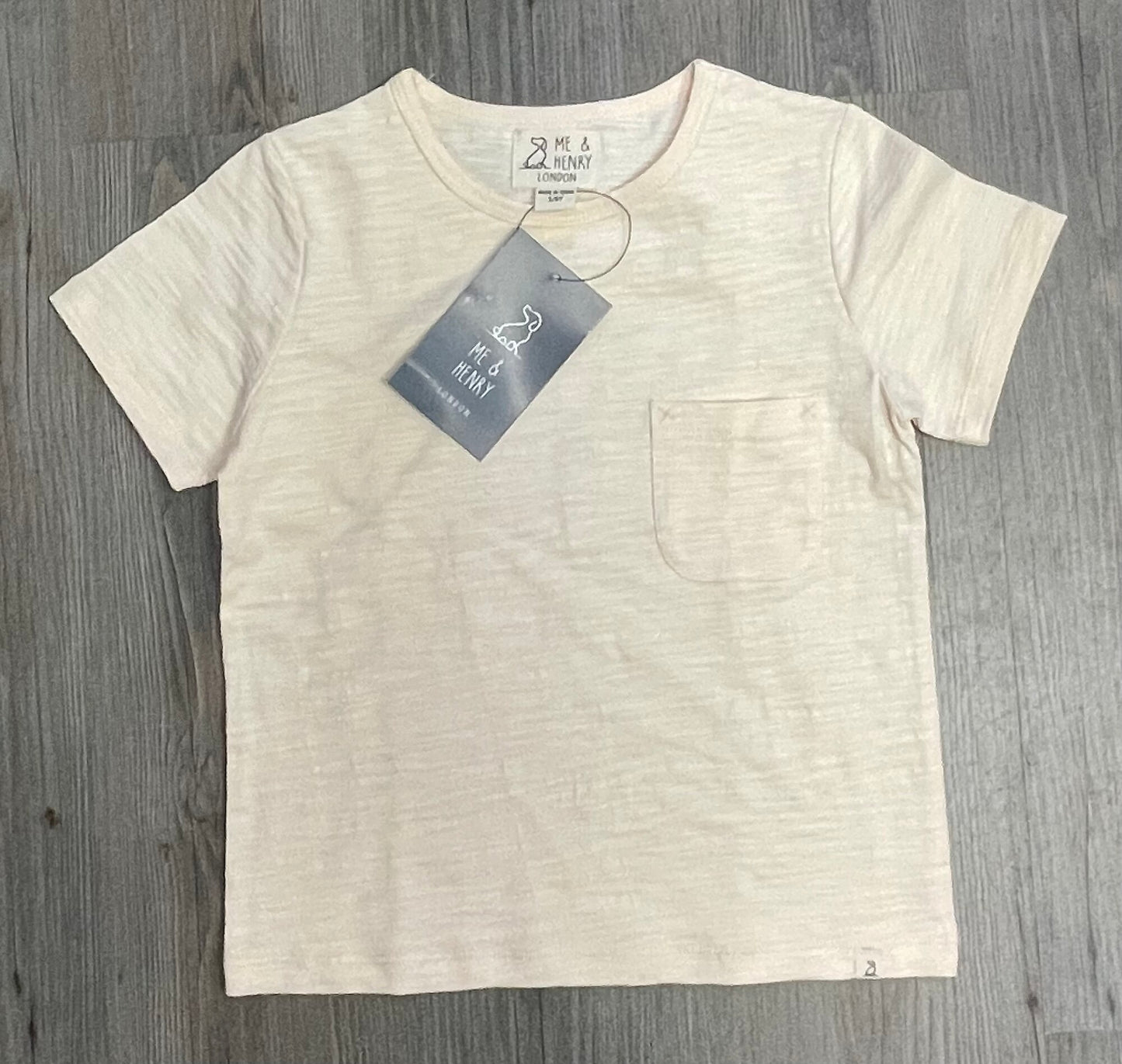 Beige  Me & Henry Tee, 5-6Y