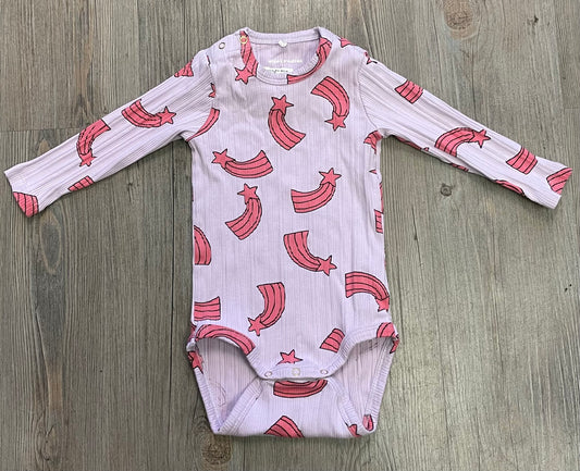 Lavander  Mini Rodini Onesie LS, 6-12M