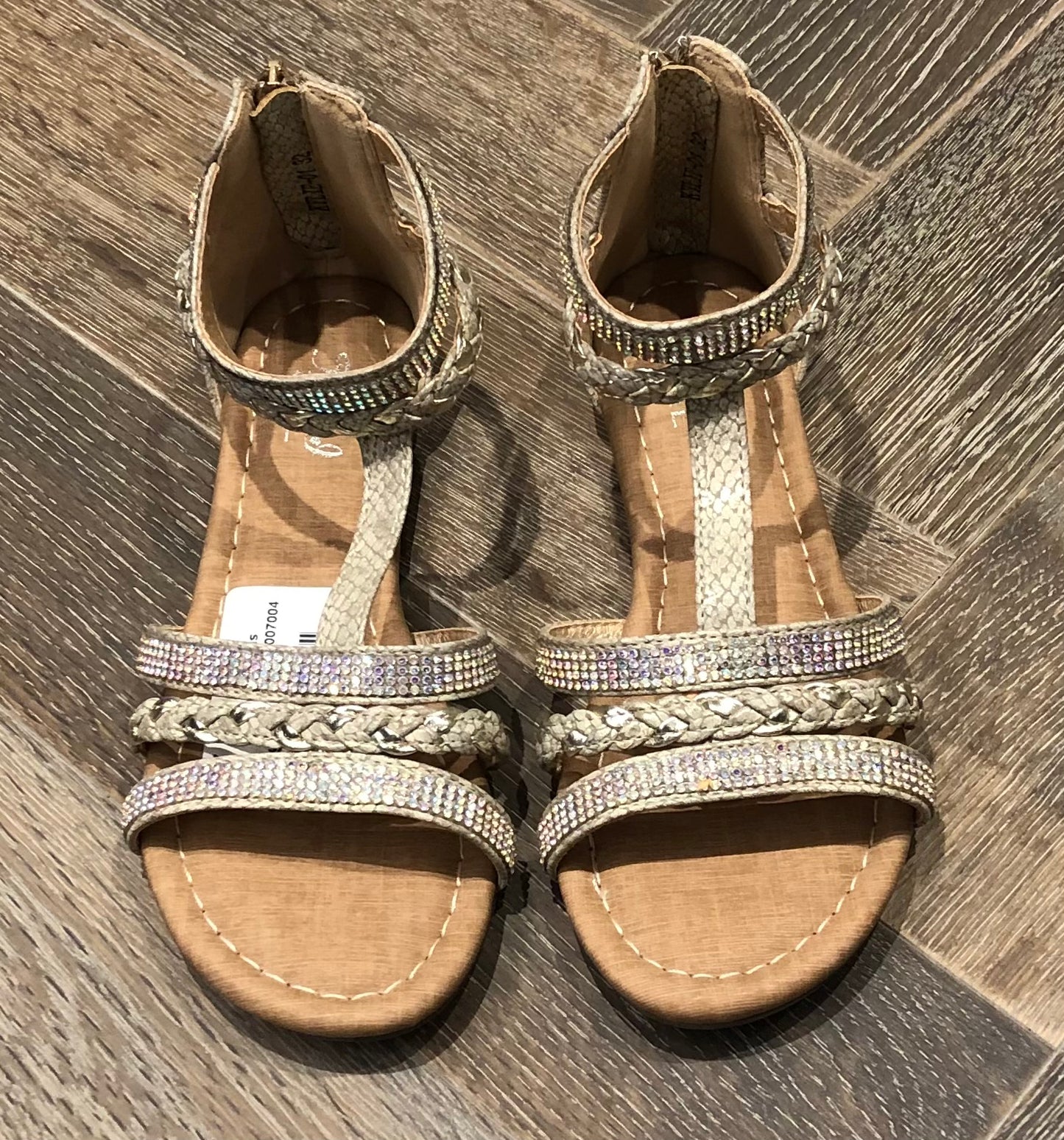 Gold  Taxi Girl Sandals, 13Y