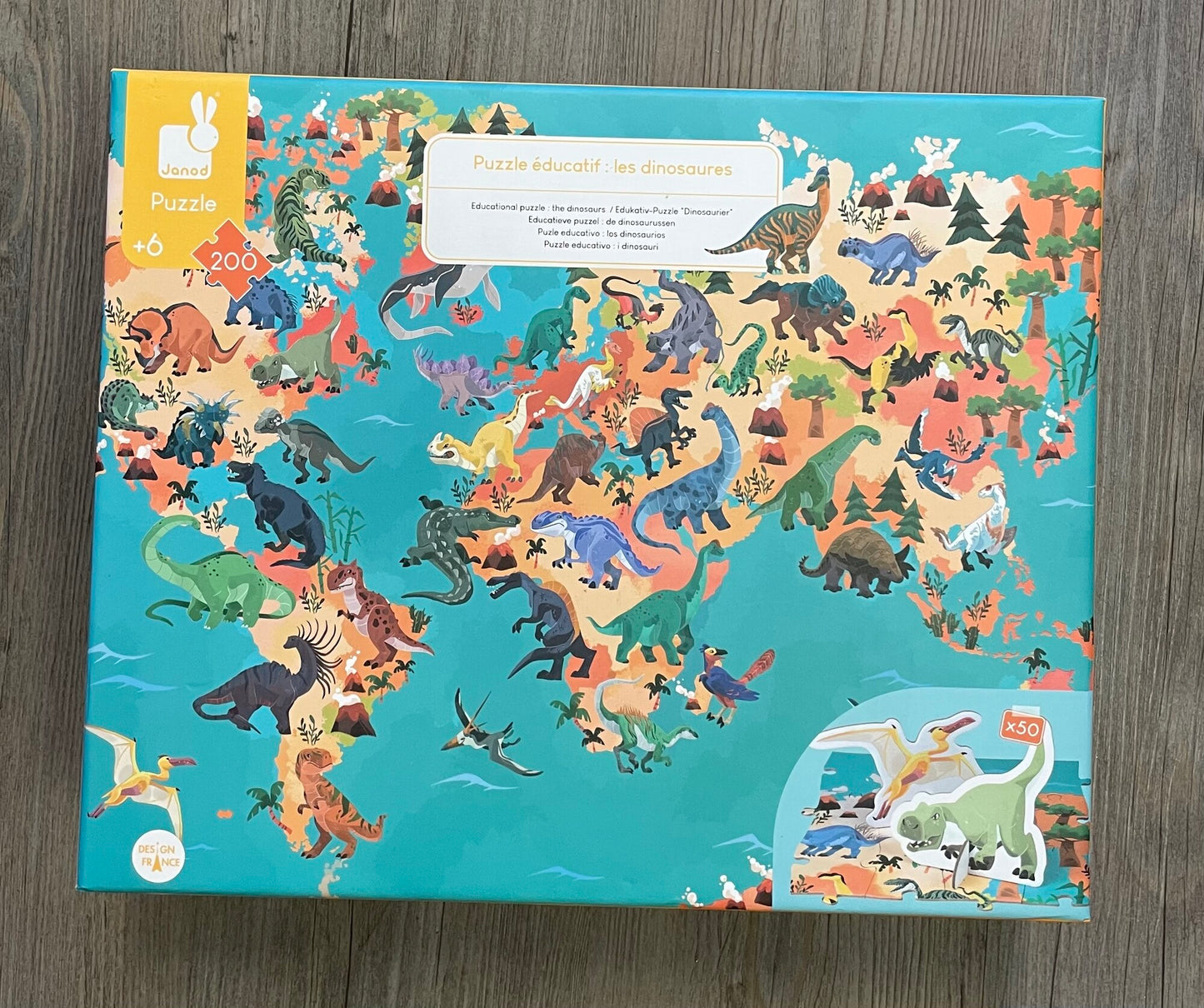 Multi  Janod Puzzle Dinosaur, 6Y+
