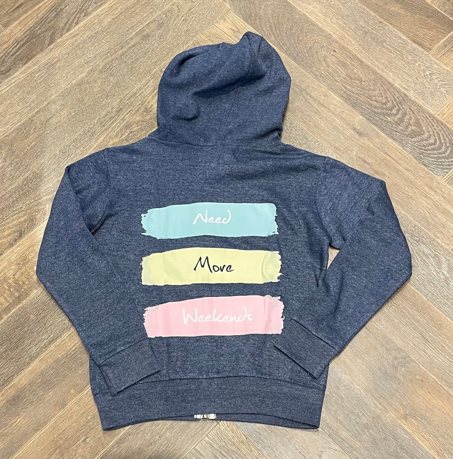 Blue  Vintage Havana Hoodie, 10-12Y