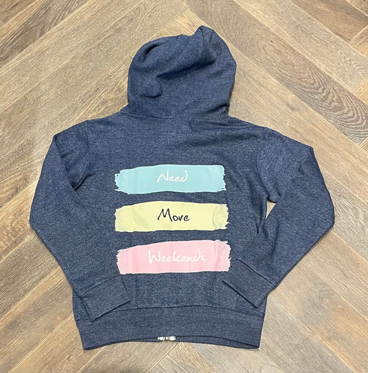 Blue  Vintage Havana Hoodie, 10-12Y