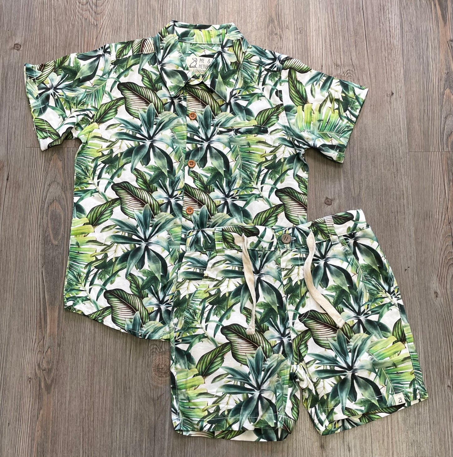 Green  Me & Henry Folage 2pcs Se, 5-6Y