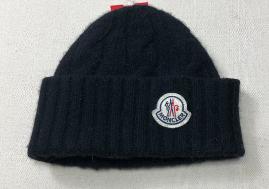 Black  Moncler Cashmere Beanie, 1-2Y