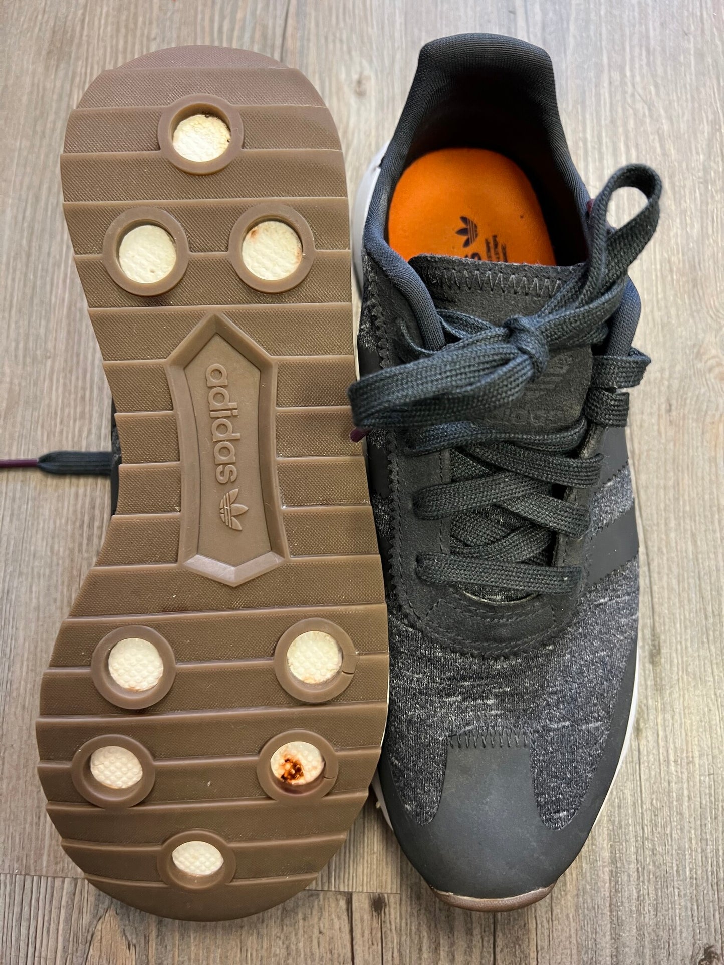 Grey  Addidas Running Shoes, 8Y