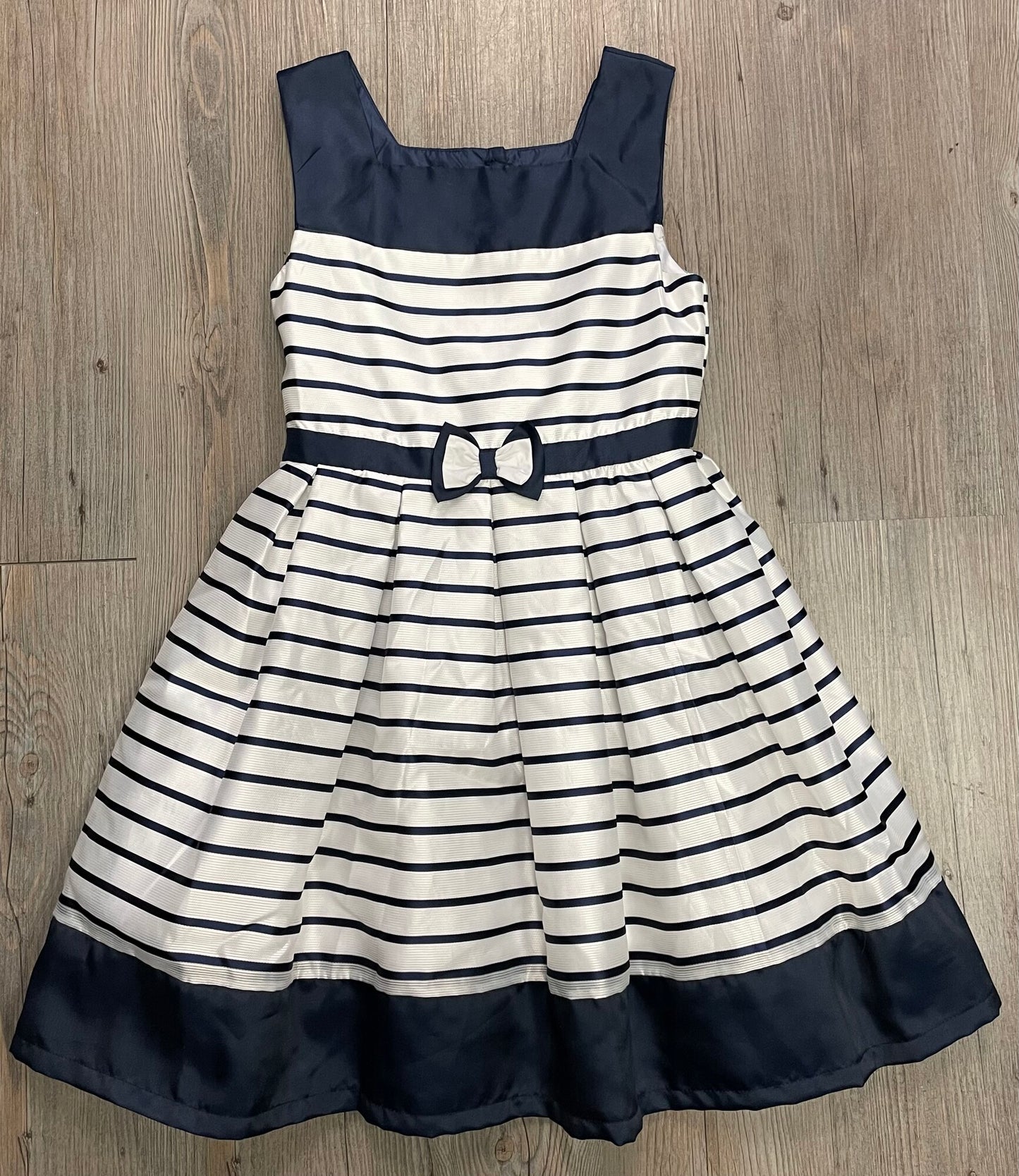 Blue /wh  Jona Mitchell Dress, 7Y