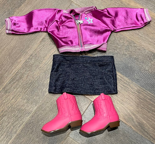Fuchsia  OG Doll Clothing Set, 18 Inch