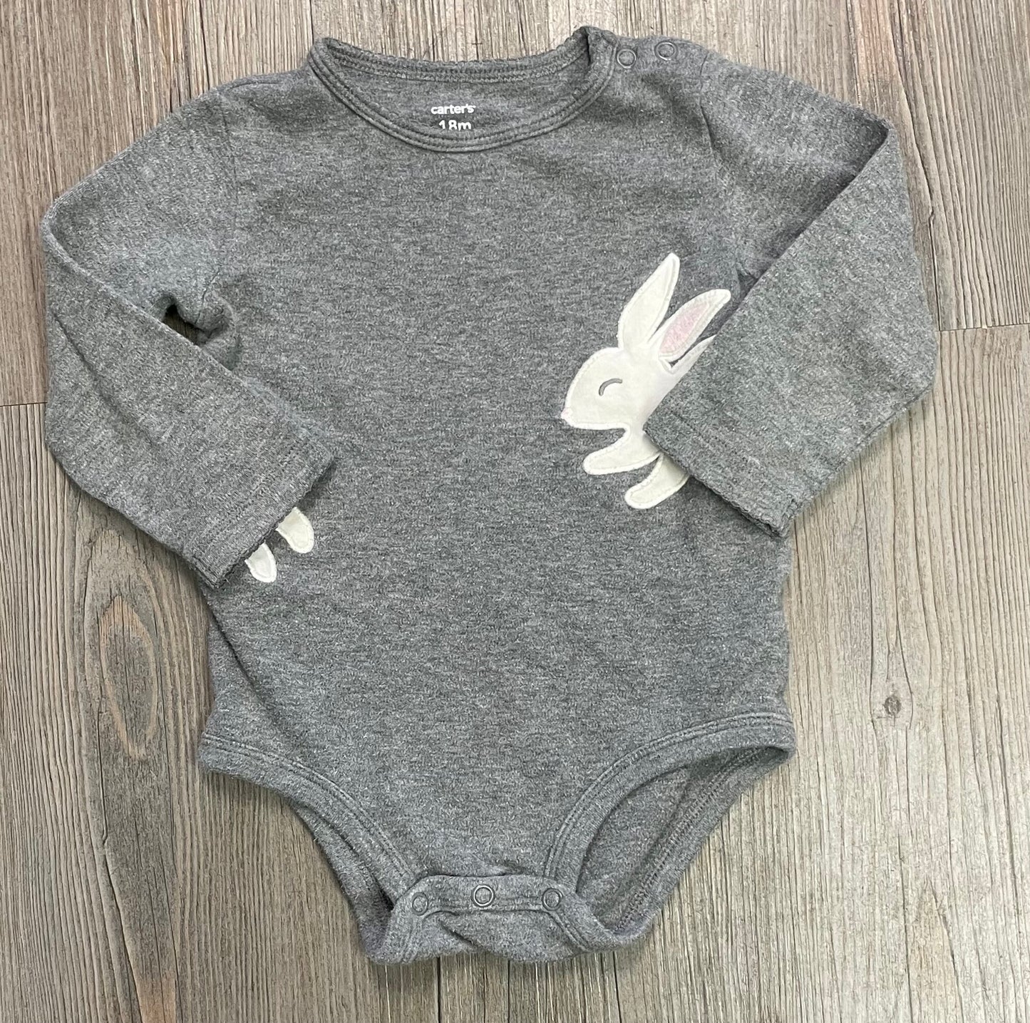 Grey  Carters LS Onesie, 18M