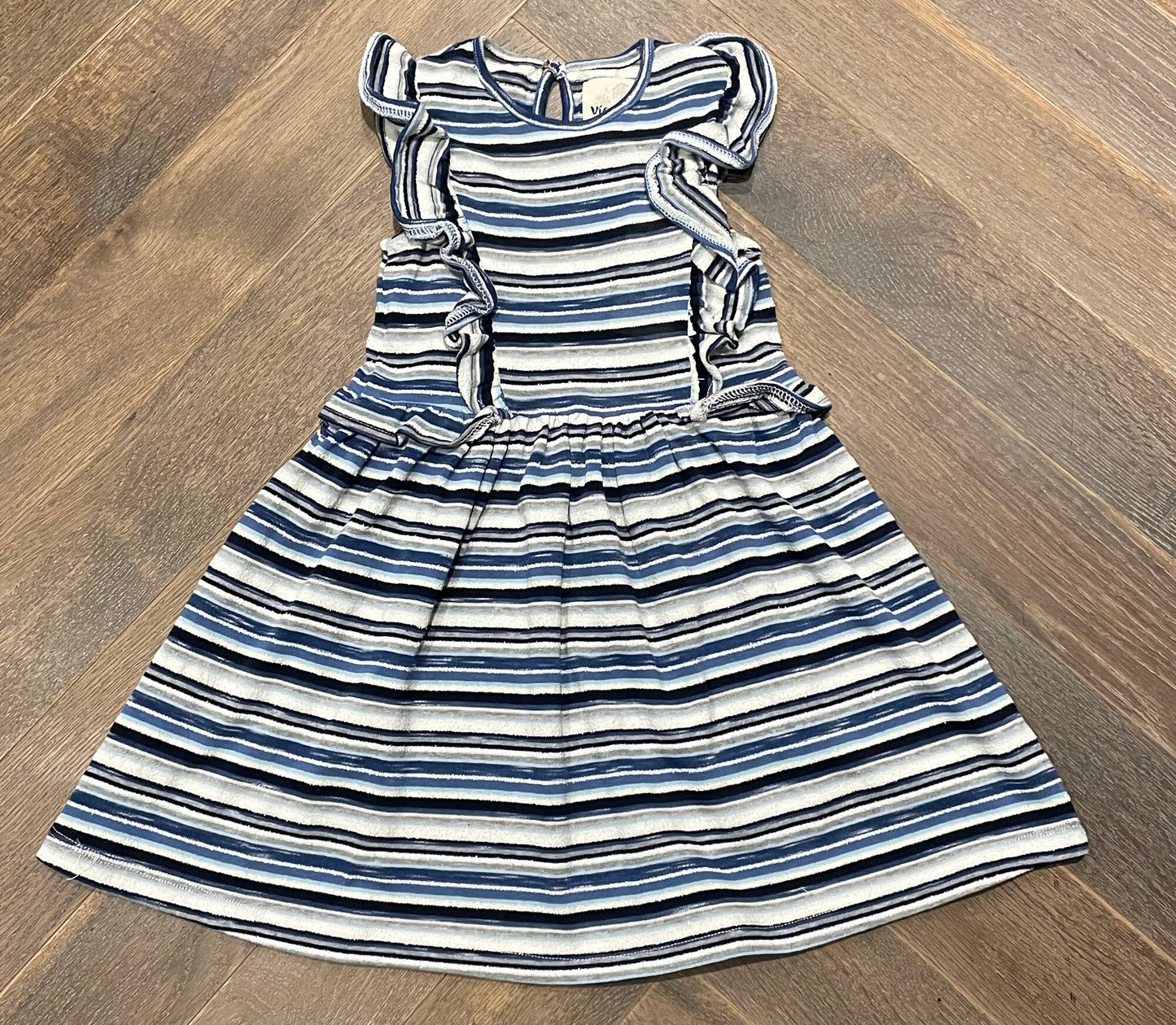 Blue  Vignette Terry Dress, 4Y