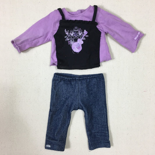 Purple  AGdoll Clothing 2pcs, 18inch