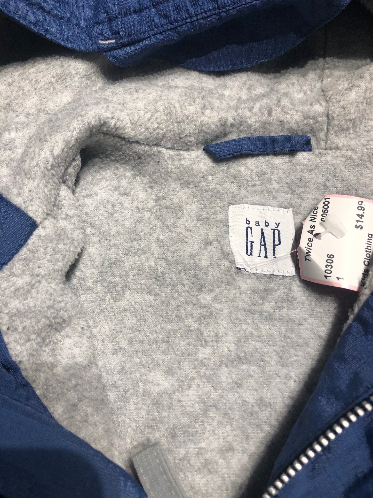 Blue  Gap Fleece Lined Jacket, 3Y