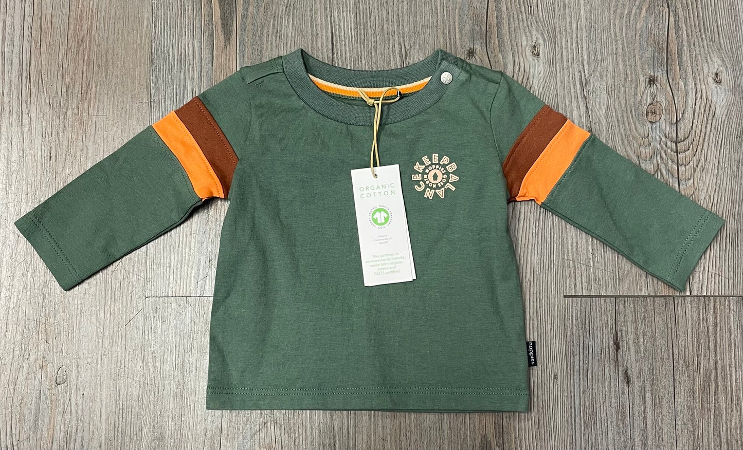 Green  Noppies LS Tee, 1-2M
