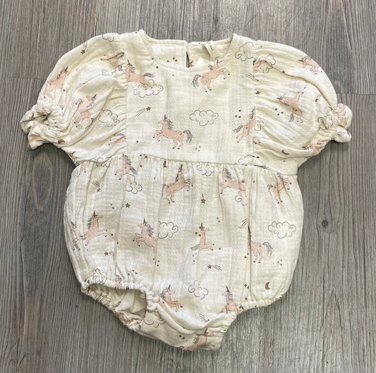 Natural  Quincy Mae Cosetta Romper, 3-6M