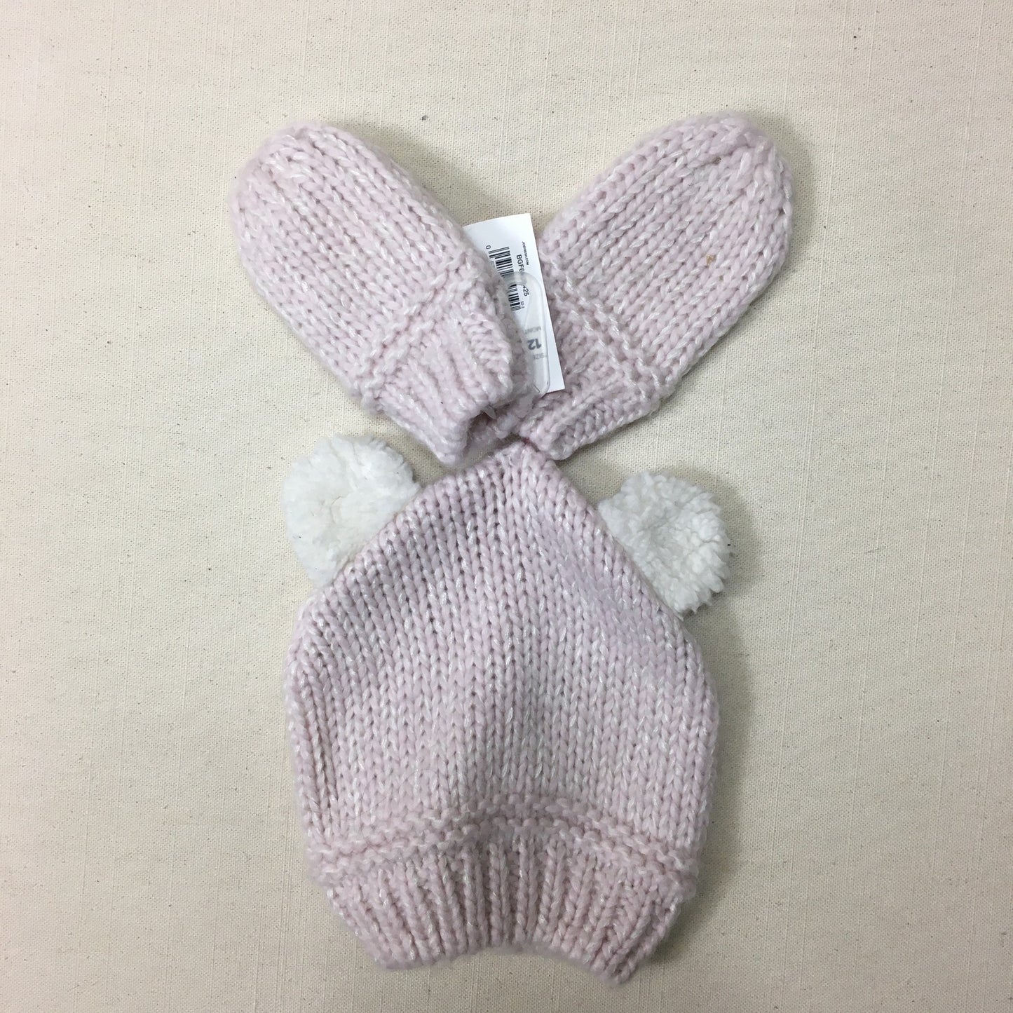 Pink  Joe Fresh Hat & Mitts, 12/24M