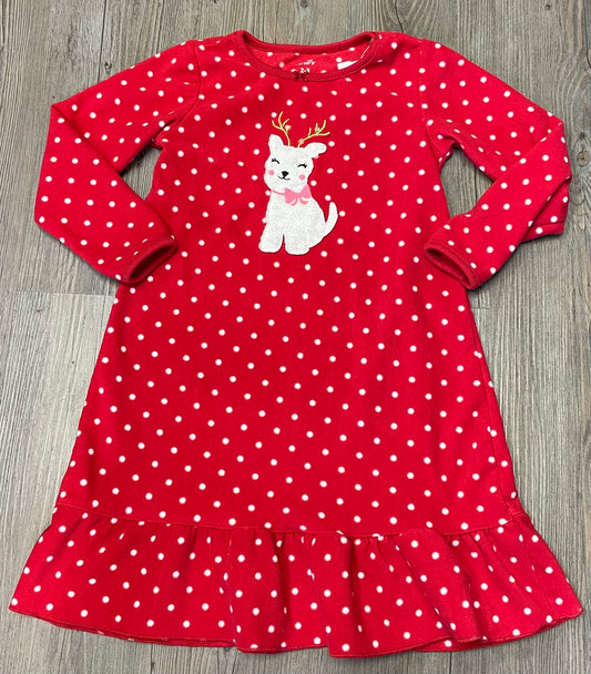 Red  Carters Pj Night Gown, 2-3Y