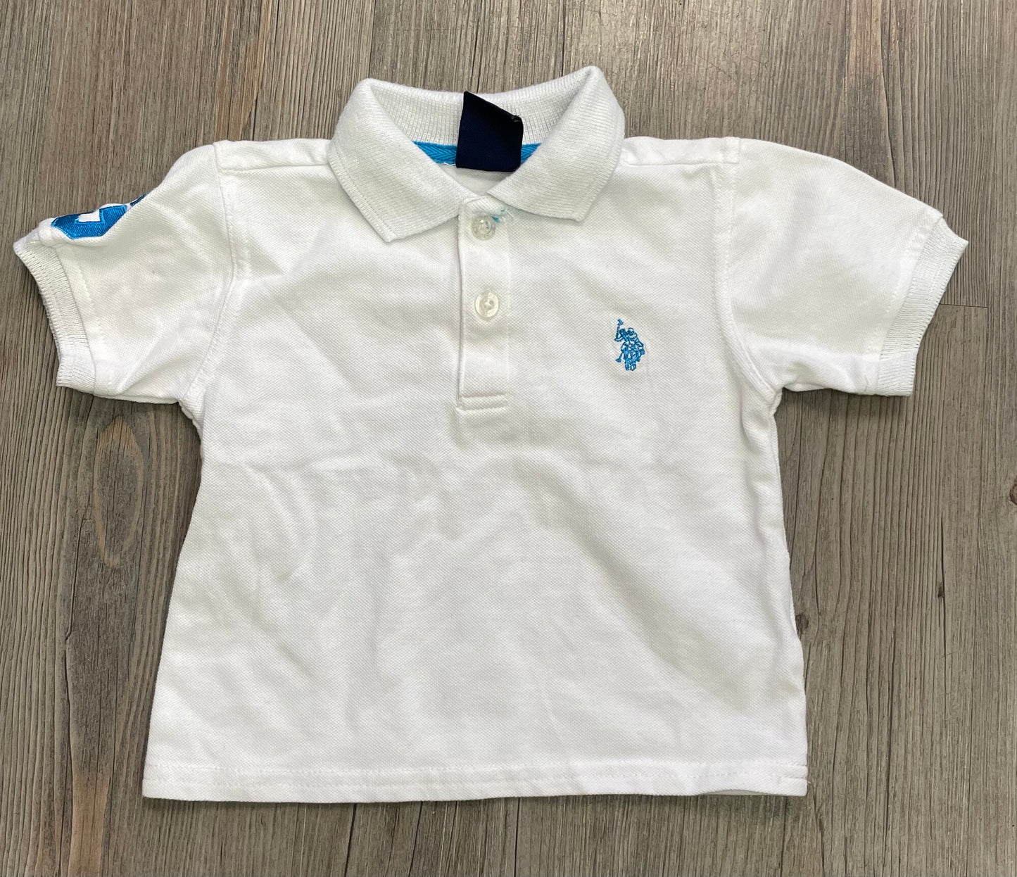 White  Us Polo Tee, 18M