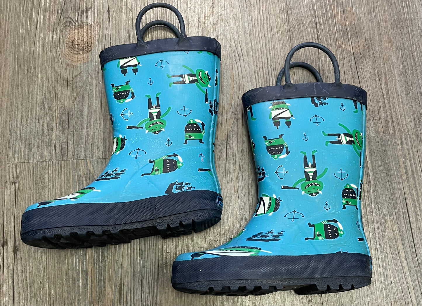 Blue  Carters Rain Boots, 8T