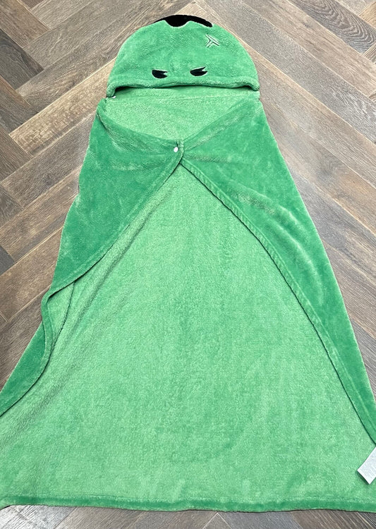 Green  Kids Hooded Blanket, 90CMx100CM