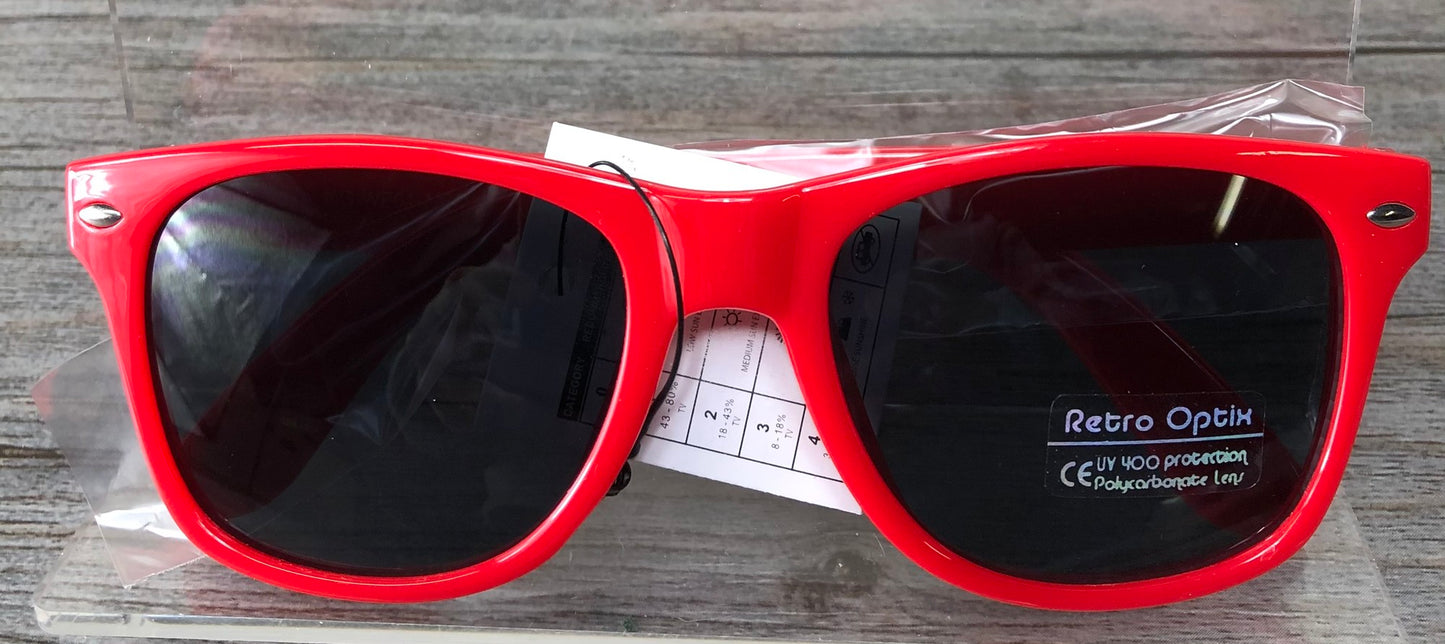 Red  Glossy Sunglasses - RED, 4-7 Years