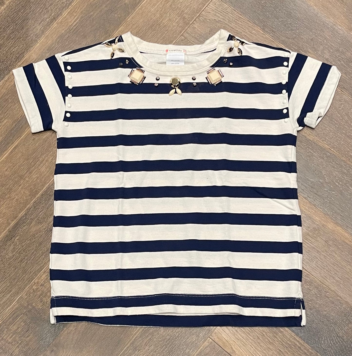Navy /be  Crewcuts Beaded Tee, 10Y