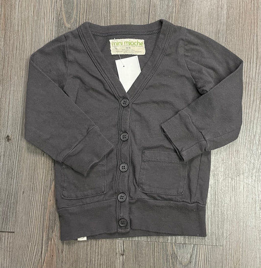 Darkgrey  Mini Mioche Cardigan, 12-18M